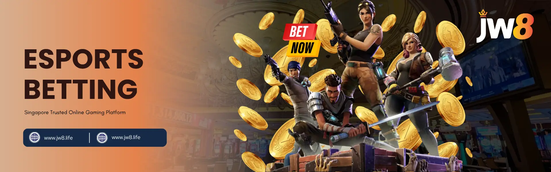 Join JW8 Singapore 2025 for the best esports betting promotions! Bet on Dota 2, LoL, CS:GO & Valorant with live odds, bonuses, and secure gameplay. Esports Betting at JW8 Singapore 2025 – Bet & Win Big!