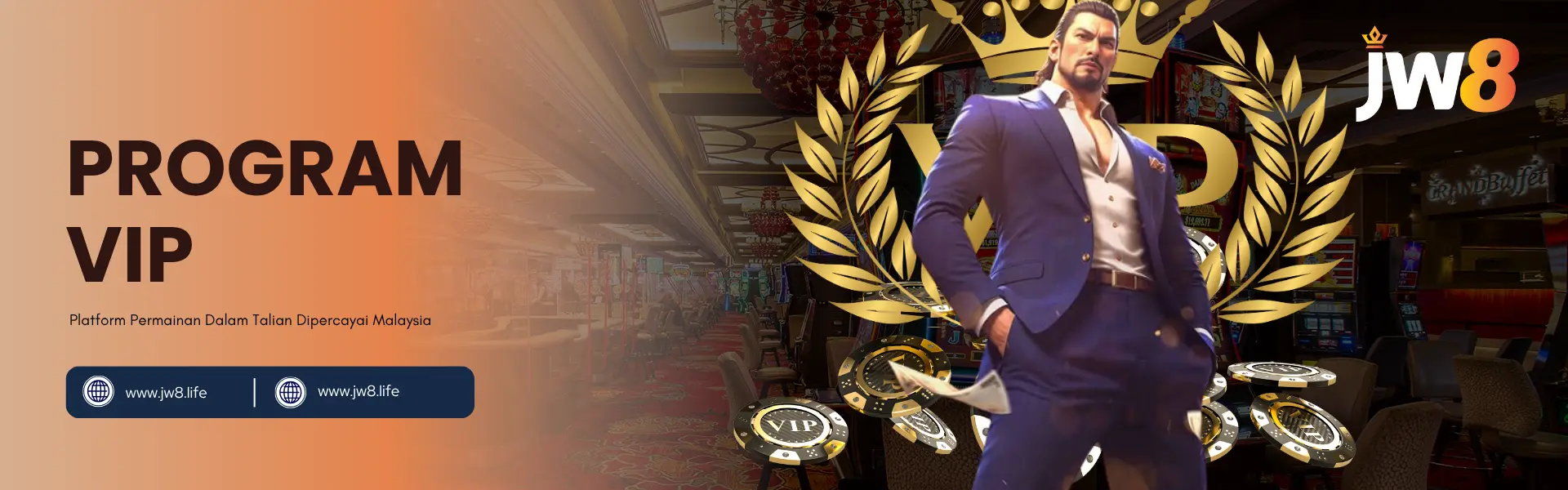 Program VIP JW8 Malaysia 2025 | Nikmati Ganjaran Kasino Elit, Bonus & Keistimewaan Ahli Program VIP JW8 Malaysia – Ganjaran dan Keistimewaan Keahlian Eksklusif untuk Pemain Kasino Dalam Talian Setia pada 2025