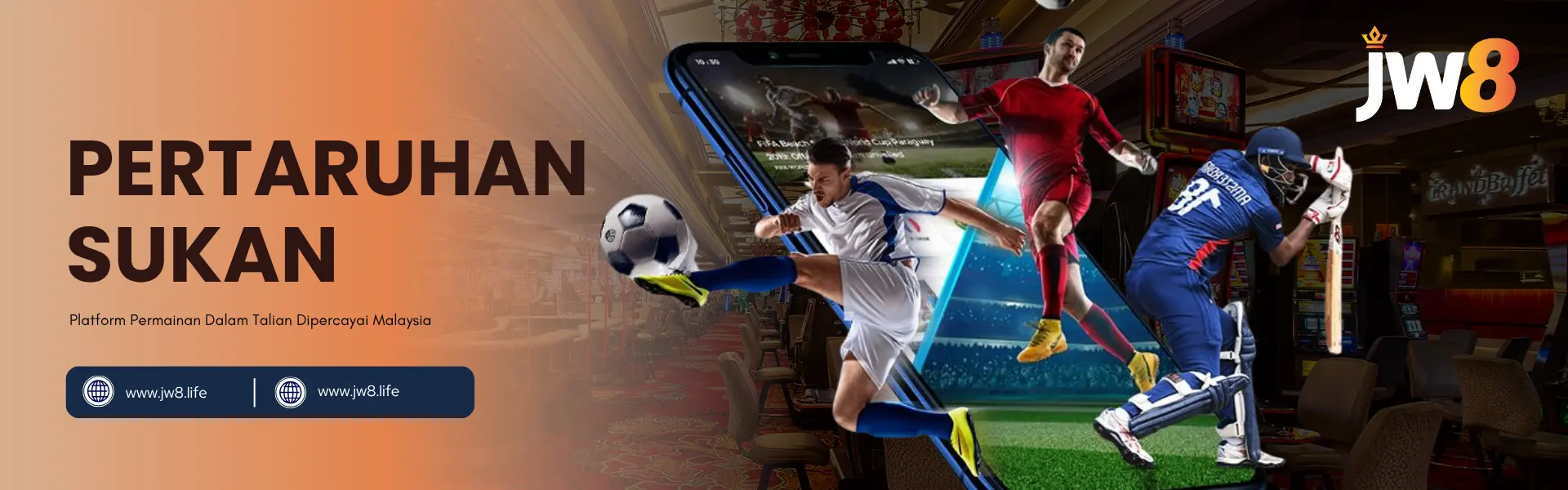 JW8 Pertaruhan Sukan Malaysia 2025 | Pertaruhan Bola Sepak, Kriket & Banyak Lagi di Platform Permainan Dipercayai Malaysia Pertaruhan Sukan JW8 Malaysia – Platform Dalam Talian Dipercayai untuk Pertaruhan Bola Sepak, Kriket dan Sukan pada 2025